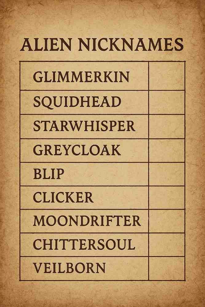 Alien Nicknames