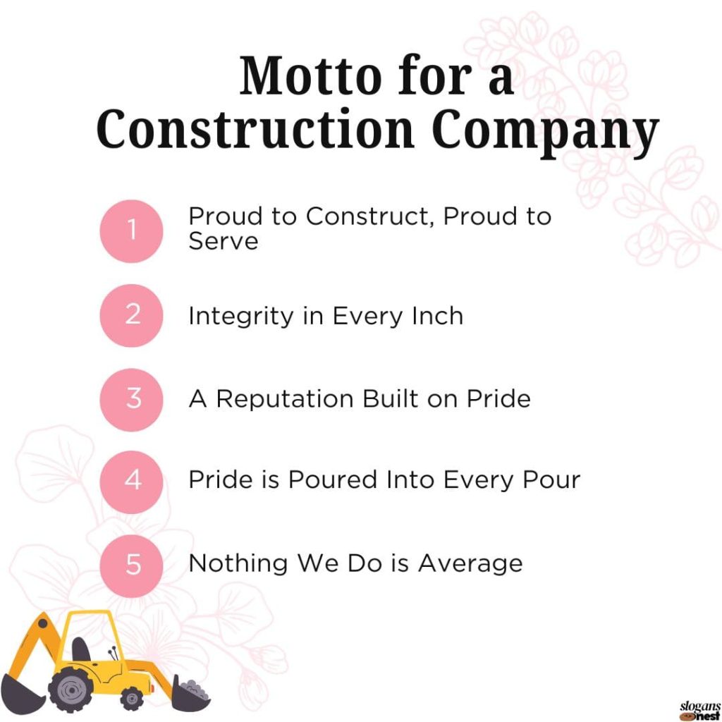 Motto for a Construction Company