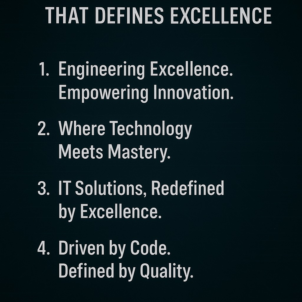 Tagline for IT Company That Defines Excellence